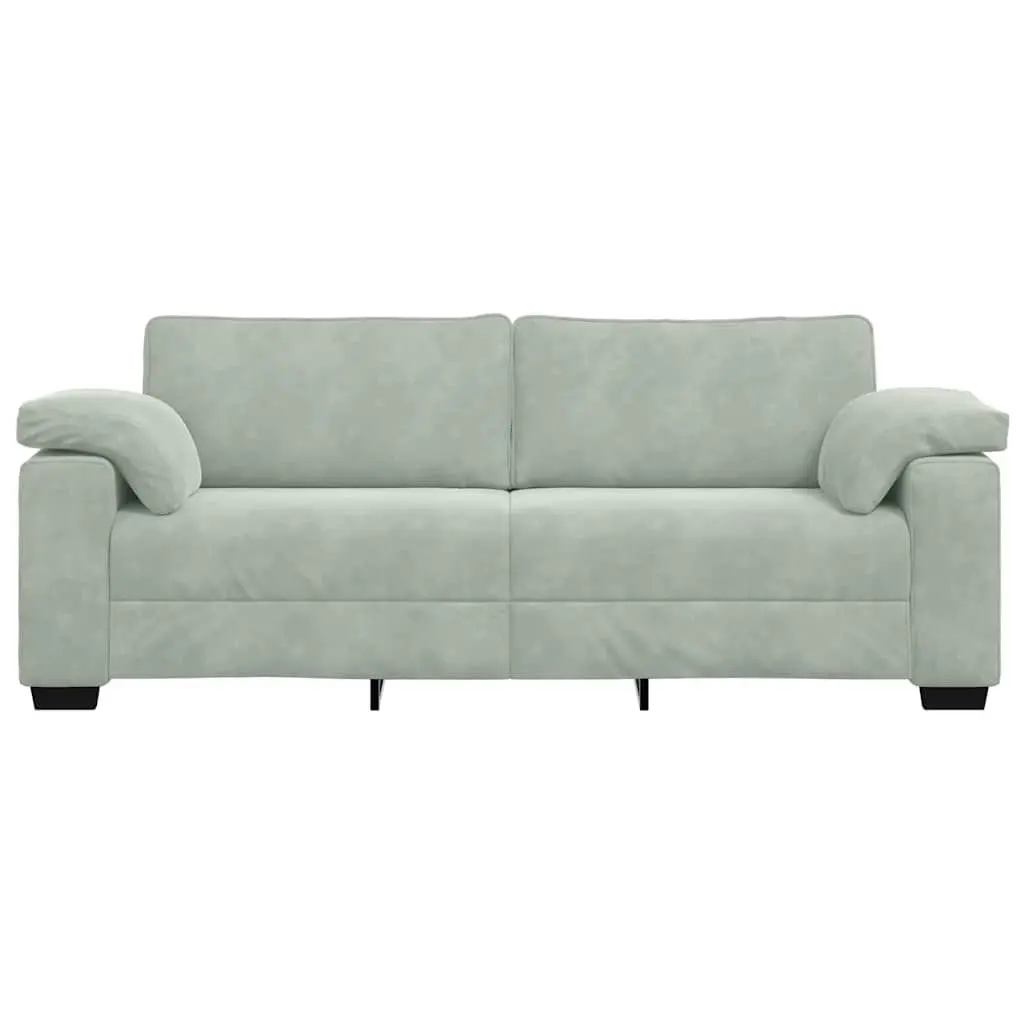3-Seater Sofa Velvet Grey 220x77x82 cm