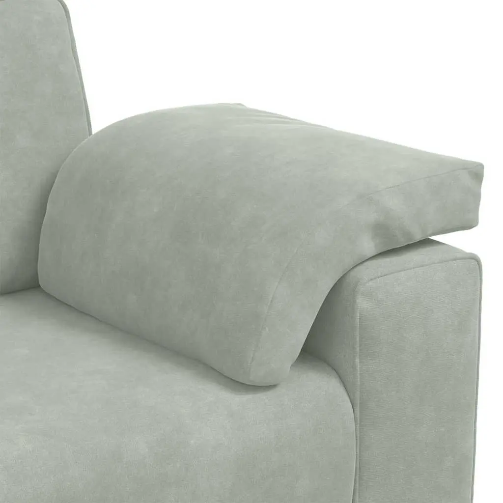 3-Seater Sofa Velvet Grey 220x77x82 cm