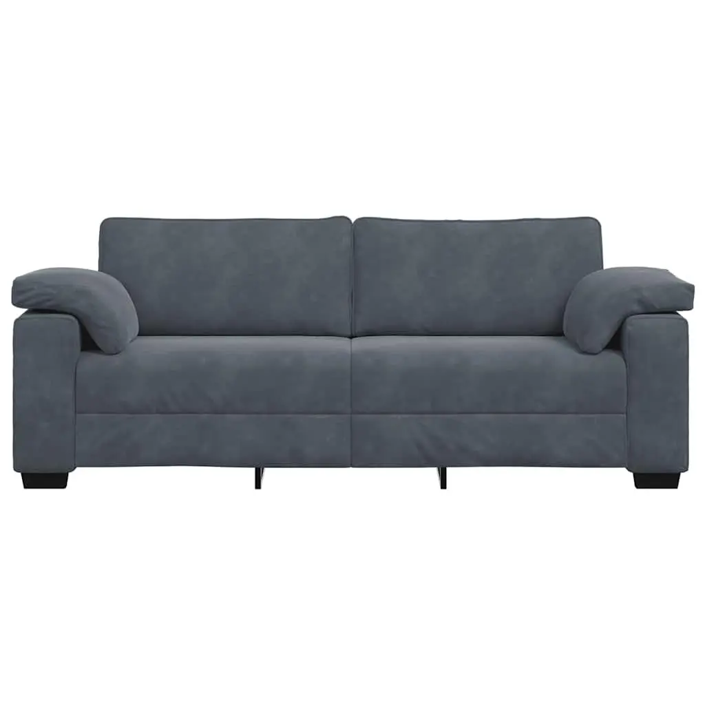 3-Seater Sofa Velvet Grey 220x77x82cm