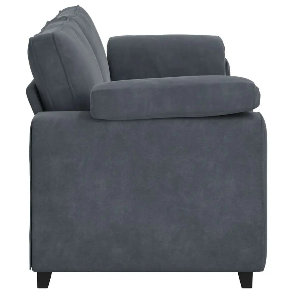 3-Seater Sofa Velvet Grey 220x77x82cm