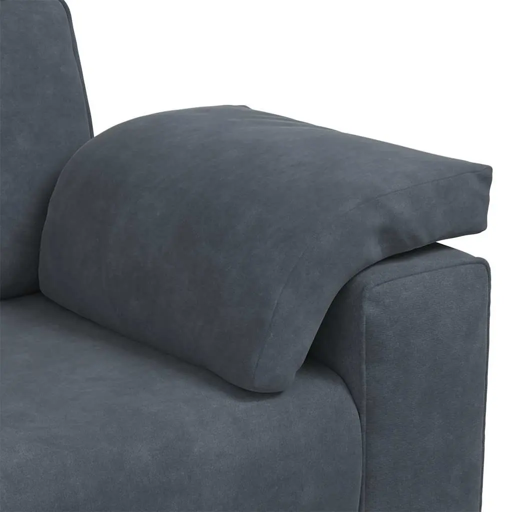 3-Seater Sofa Velvet Grey 220x77x82cm