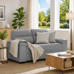 Sturdy Grey 2-Seater Sofa for Comfortable Living