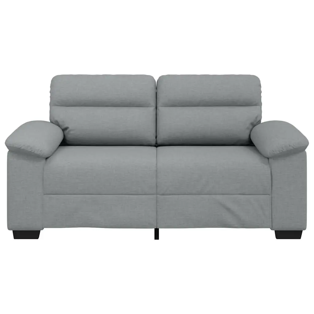 2-Seater Sofa Grey Fabric Living Room Furniture Upholstered Lounge Couch