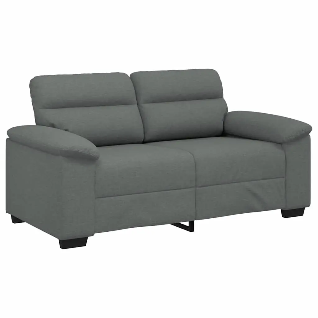2-Seater Sofa in Grey Fabric for Comfort