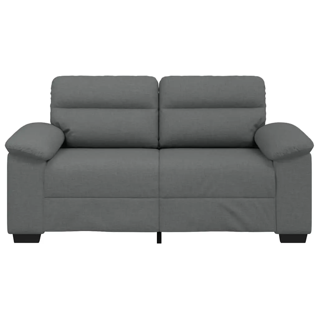2-Seater Sofa in Grey Fabric for Comfort
