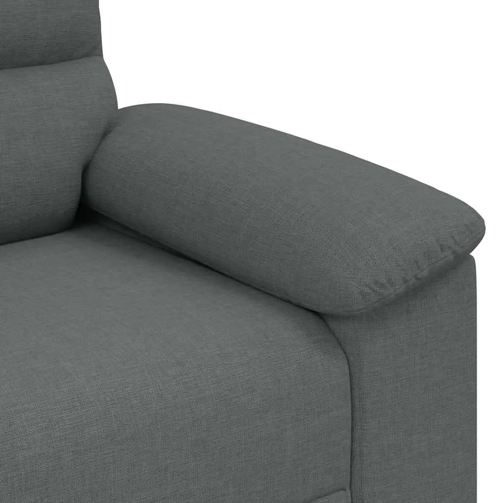 2-Seater Sofa in Grey Fabric for Comfort