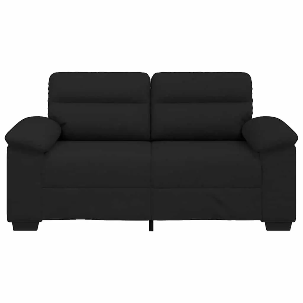 2-Seater Sofa Polyester Fabric 160x81x84 cm Black