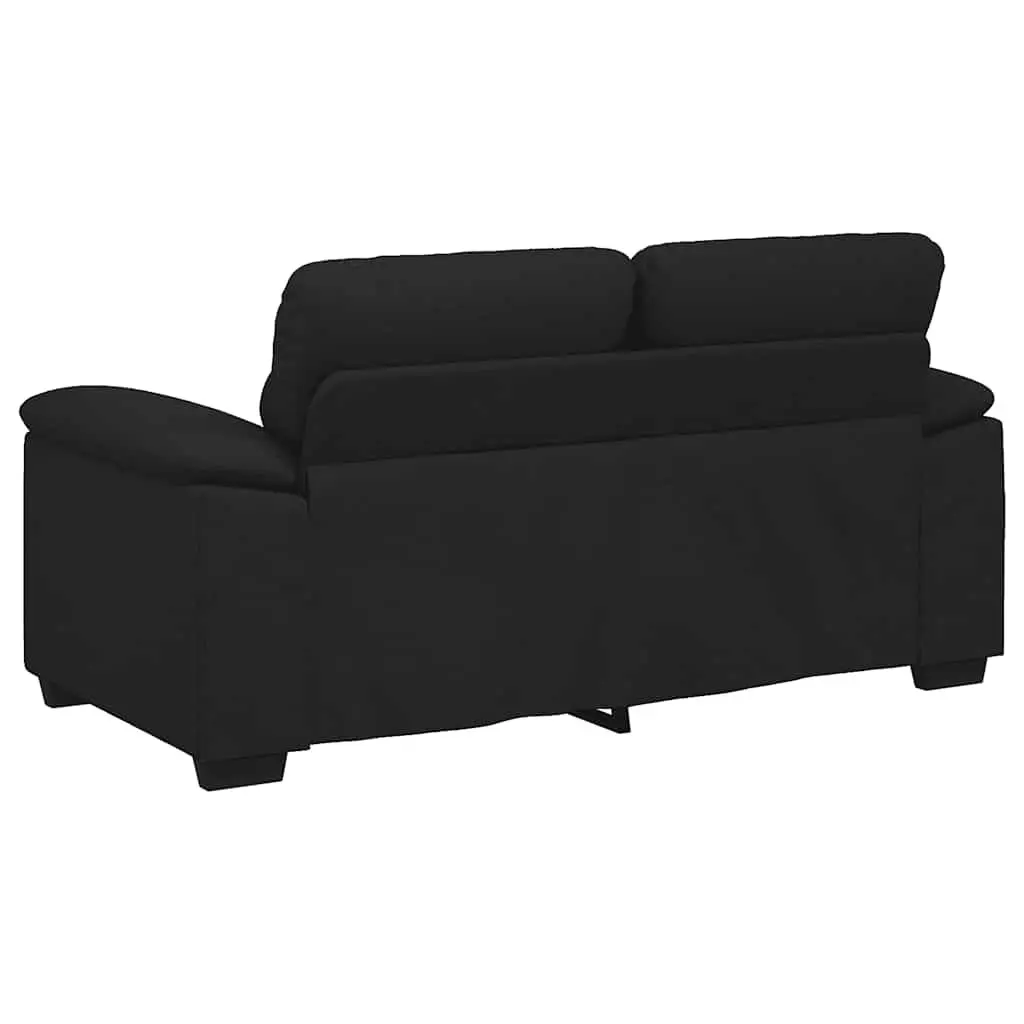2-Seater Sofa Polyester Fabric 160x81x84 cm Black