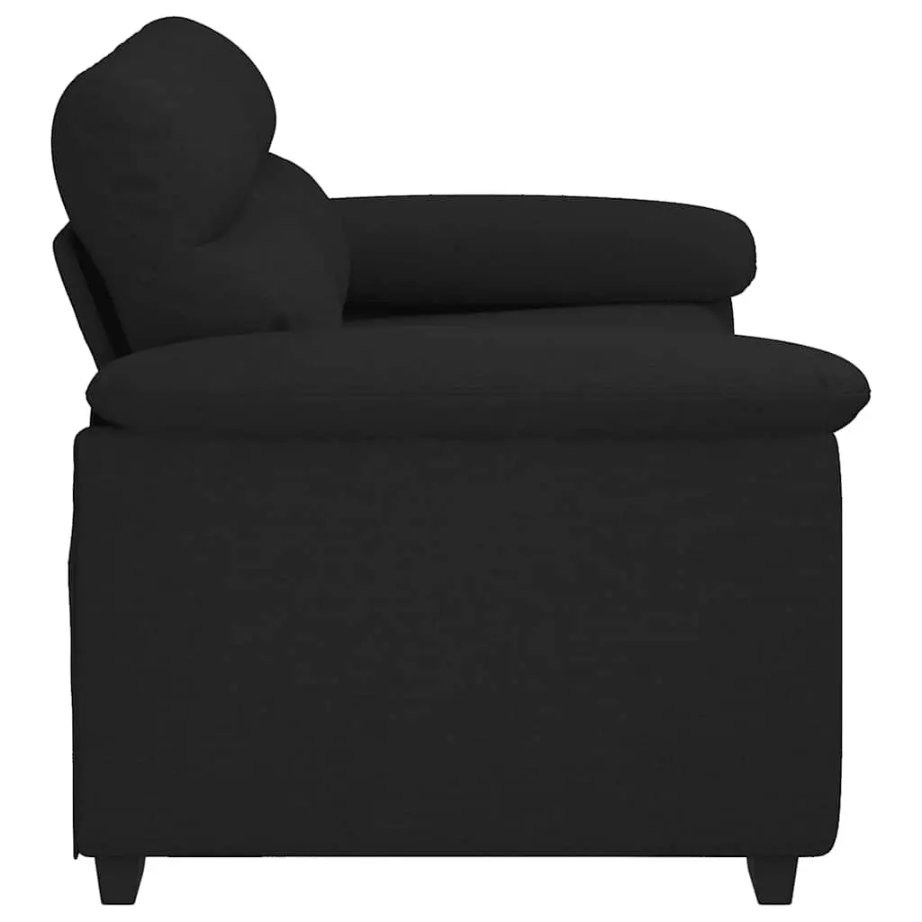 2-Seater Sofa Polyester Fabric 160x81x84 cm Black
