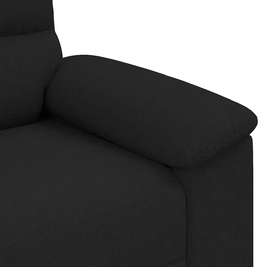2-Seater Sofa Polyester Fabric 160x81x84 cm Black