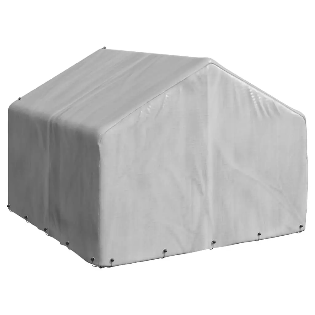 Outdoor Dog Kennel 2x2x1.5m Silver Galvanised Steel