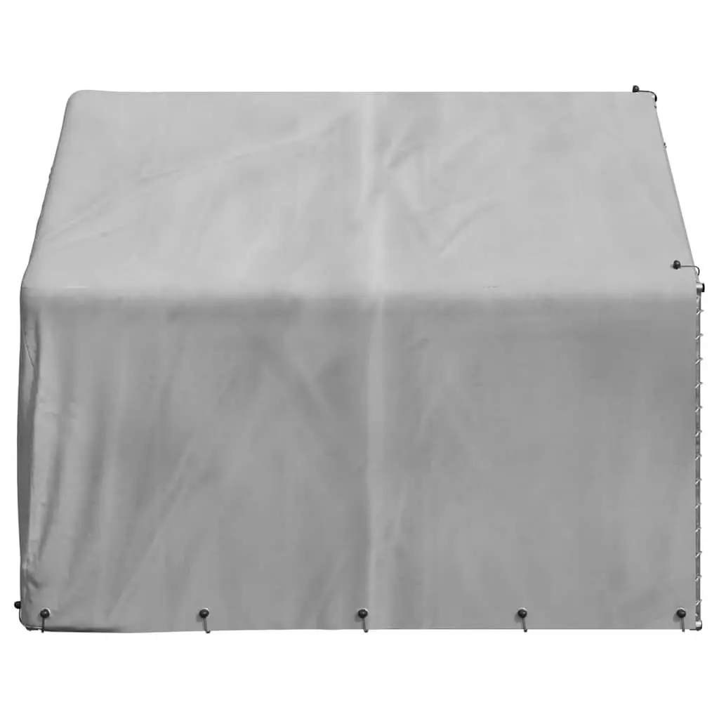 Outdoor Dog Kennel 2x2x1.5m Silver Galvanised Steel