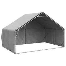 Sturdy Outdoor Dog Kennel 3x2x1.9m with Roof Cover