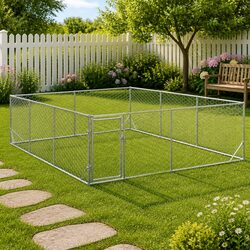 Sturdy Galvanised Steel Outdoor Dog Kennel 3x4x1m