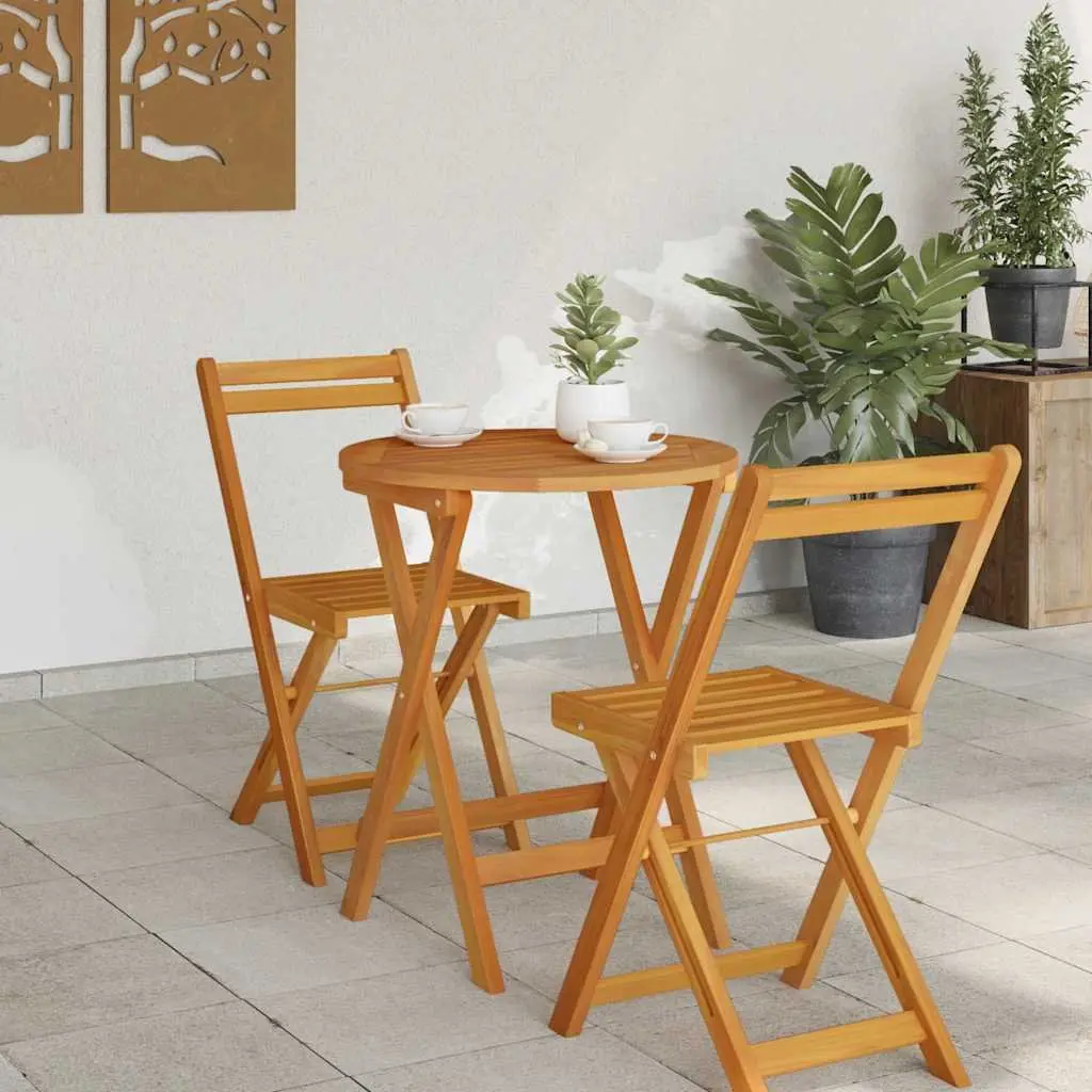 Solid Acacia Wood Folding Garden Table for Outdoor Use