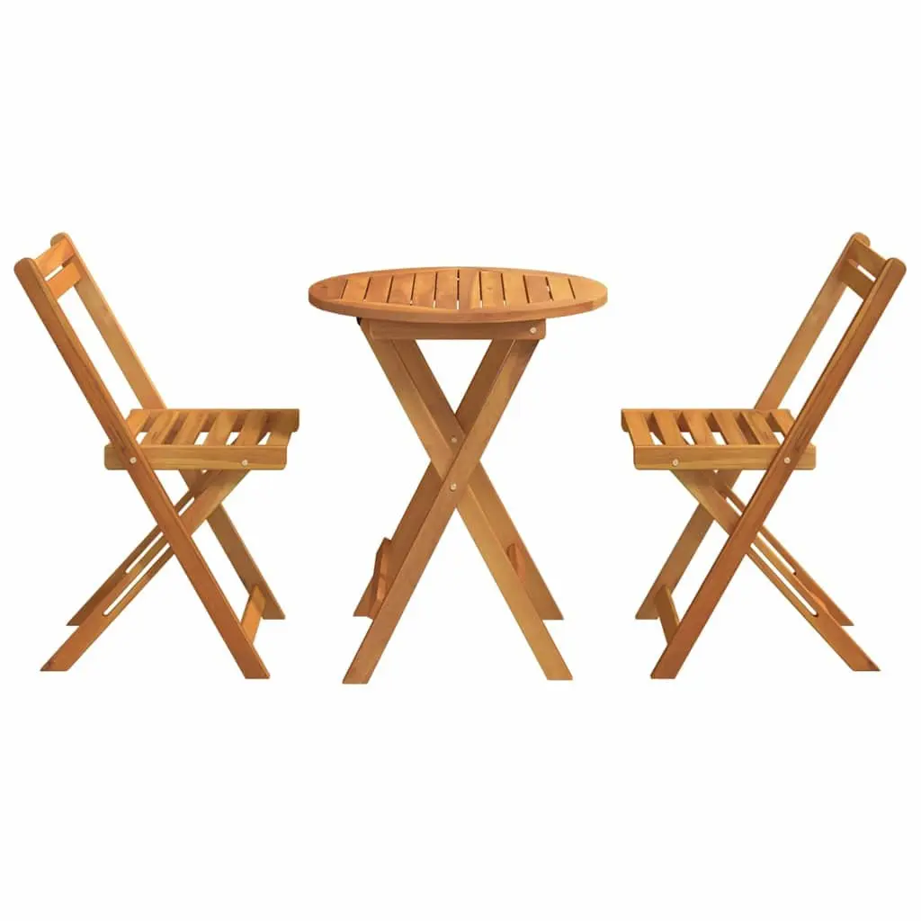 3-Piece Garden Dining Set with Square Table and Chairs