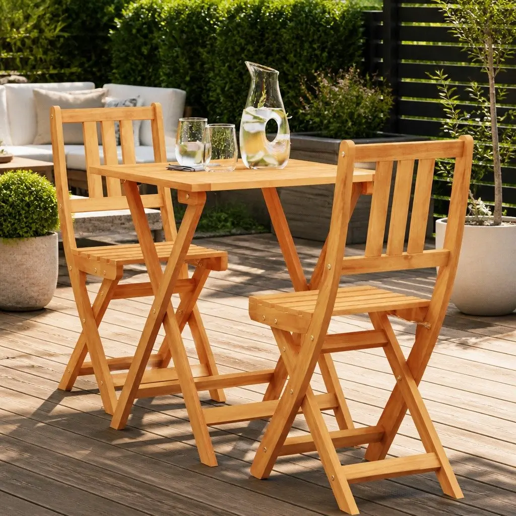 Folding Bistro Set for Outdoor Spaces