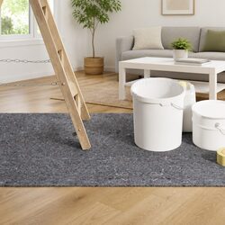Non-slip Painter Fleece Floor Protection Roll 50m x 1m 220g/m² Grey Dust Cover