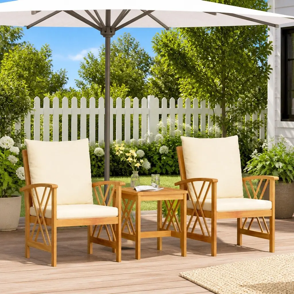 3-Piece Garden Sofa Set for Outdoor Relaxation