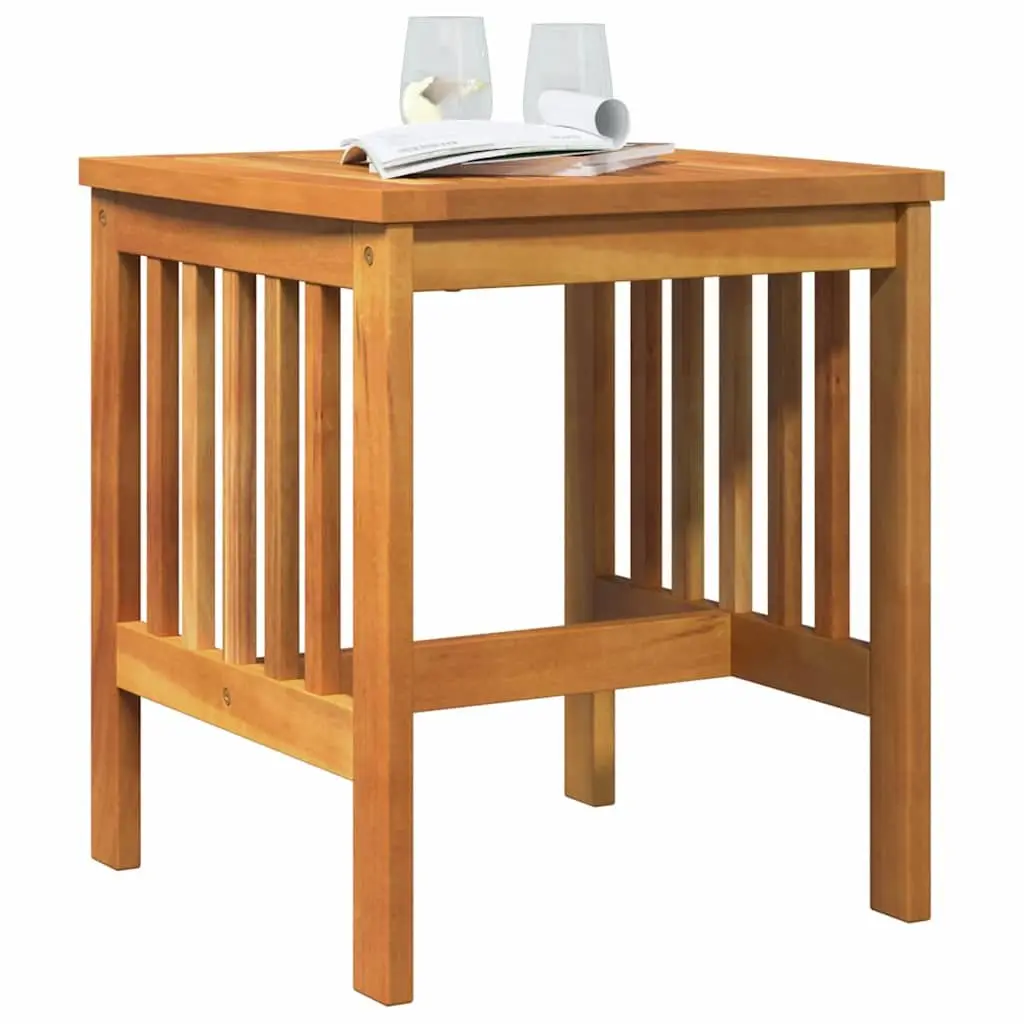 Outdoor Side Table Solid Acacia Wood Garden Patio Furniture Brown Natural