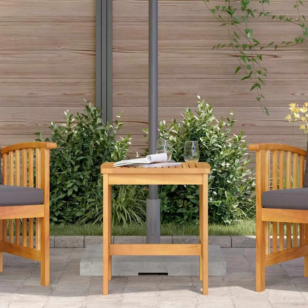 Outdoor Side Table Solid Acacia Wood Garden Patio Furniture Brown Natural