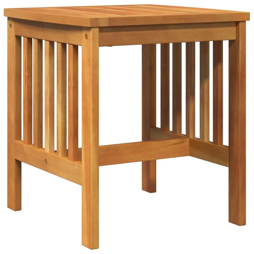 Outdoor Side Table Solid Acacia Wood Garden Patio Furniture Brown Natural