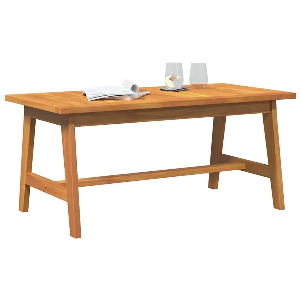 Solid Acacia Wood Coffee Table Outdoor Garden Furniture Oil Natural Brown