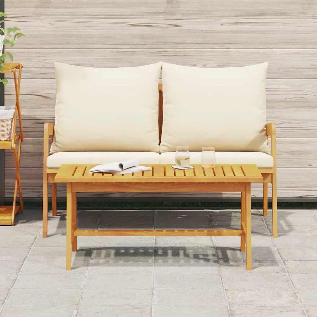 Solid Acacia Wood Coffee Table Outdoor Garden Furniture Oil Natural Brown