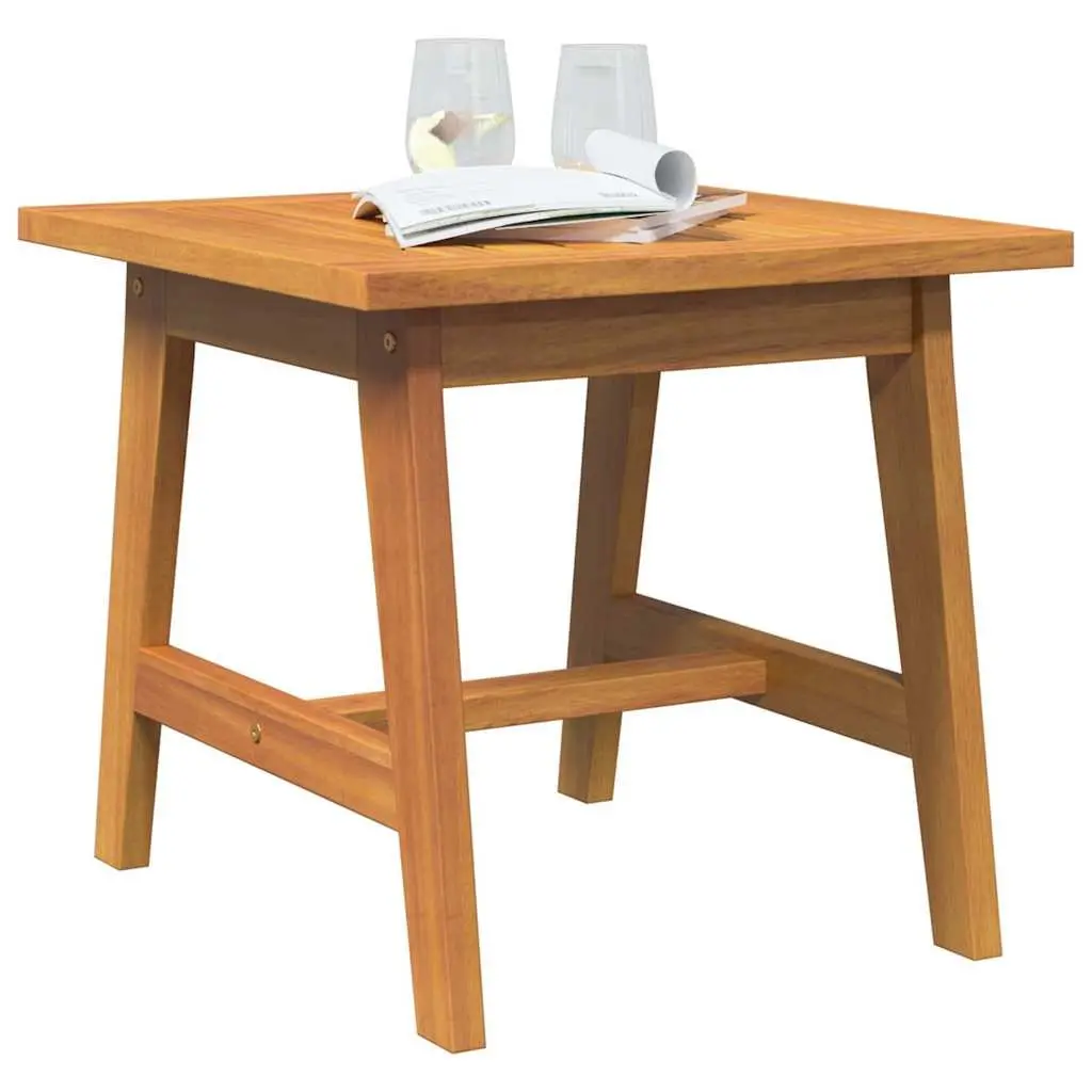 Solid Acacia Wood Side Table for Outdoors