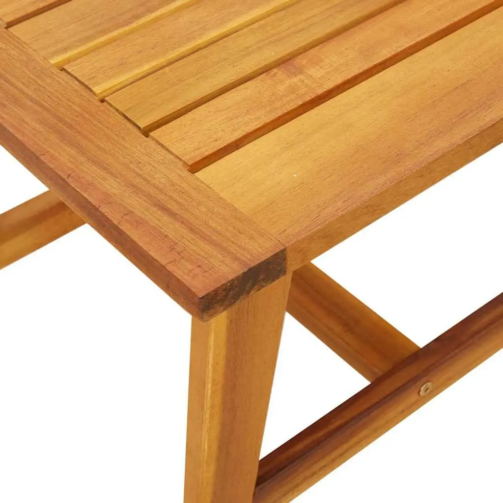 Solid Acacia Wood Side Table for Outdoors