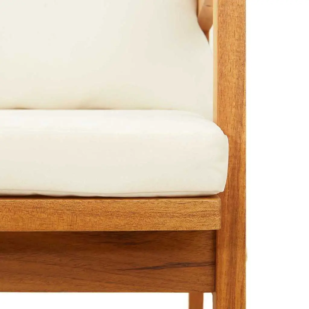 Solid Acacia Wood Garden Bench for Outdoor Seating