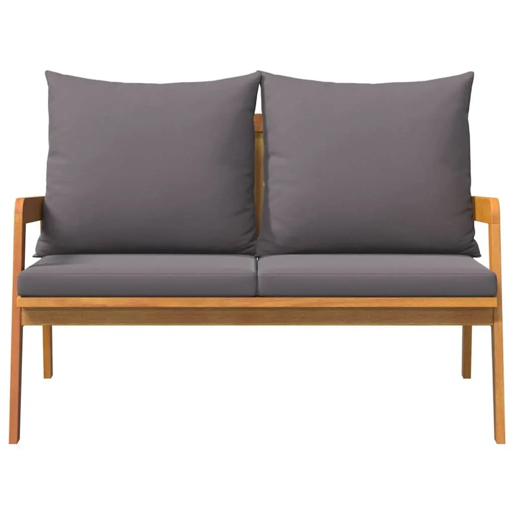 Garden Bench Solid Acacia Wood Oiled Outdoor Seating 115x65x71cm Brown
