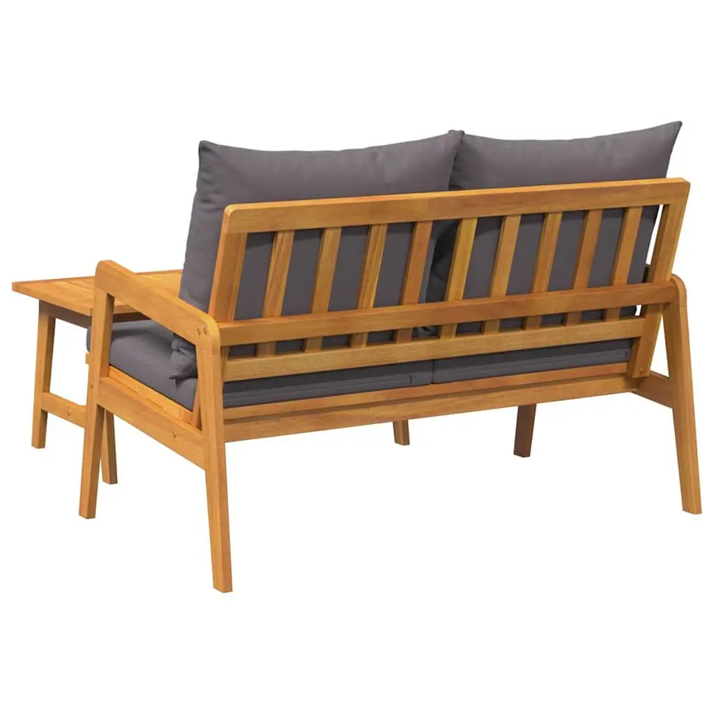 Solid Acacia Wood Outdoor Sectional Sofa Set with Cushions