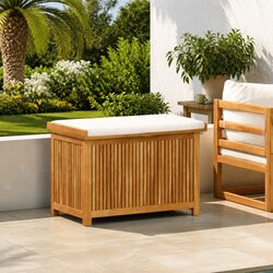 Sturdy Outdoor Storage Box 90x50x60.5 cm Acacia Wood