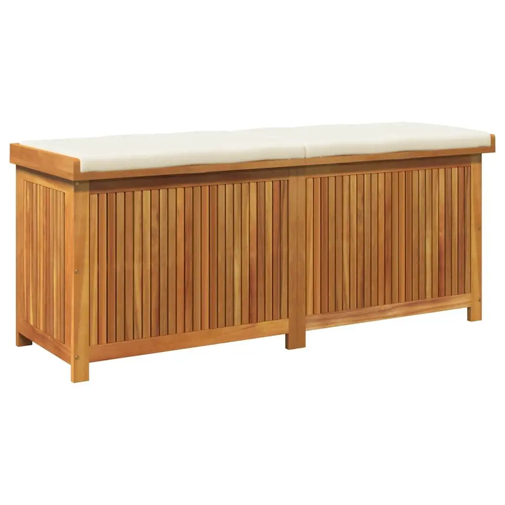 Outdoor Cushion Storage Box Solid Acacia Wood 150x50x60.5cm Brown