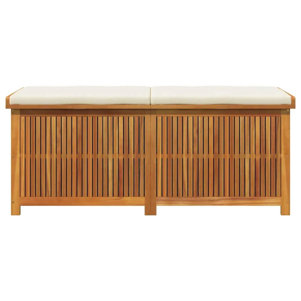 Outdoor Cushion Storage Box Solid Acacia Wood 150x50x60.5cm Brown