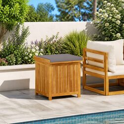 Sturdy Outdoor Cushion Storage Box 60x50x61cm Acacia Wood