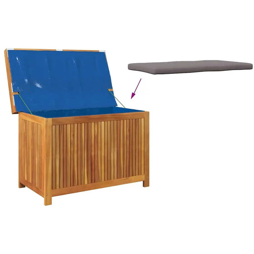 Solid Acacia Wood Outdoor Cushion Storage Box