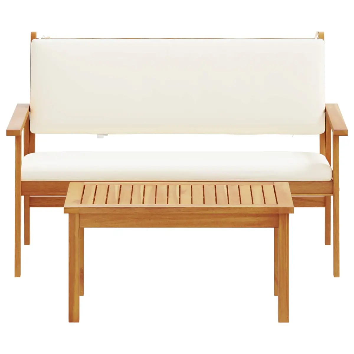2 Seater Garden Sofa Set with Solid Acacia Frame