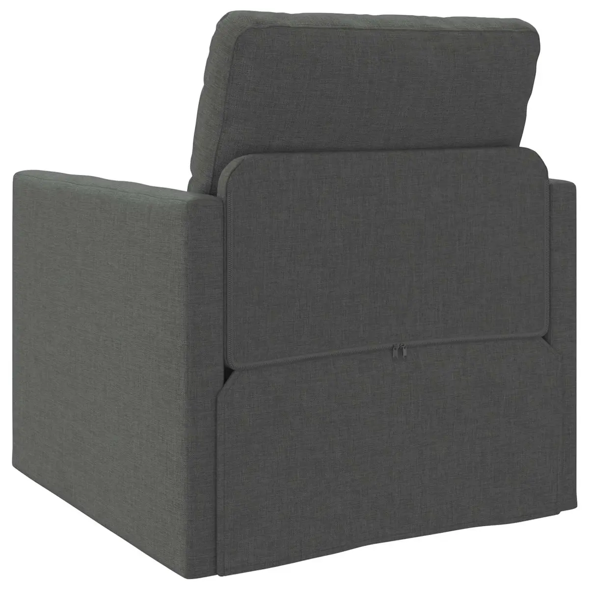 Floor Sofa Bed 60cm Grey Fabric Modern Minimalist Lounge Guest Sleeping