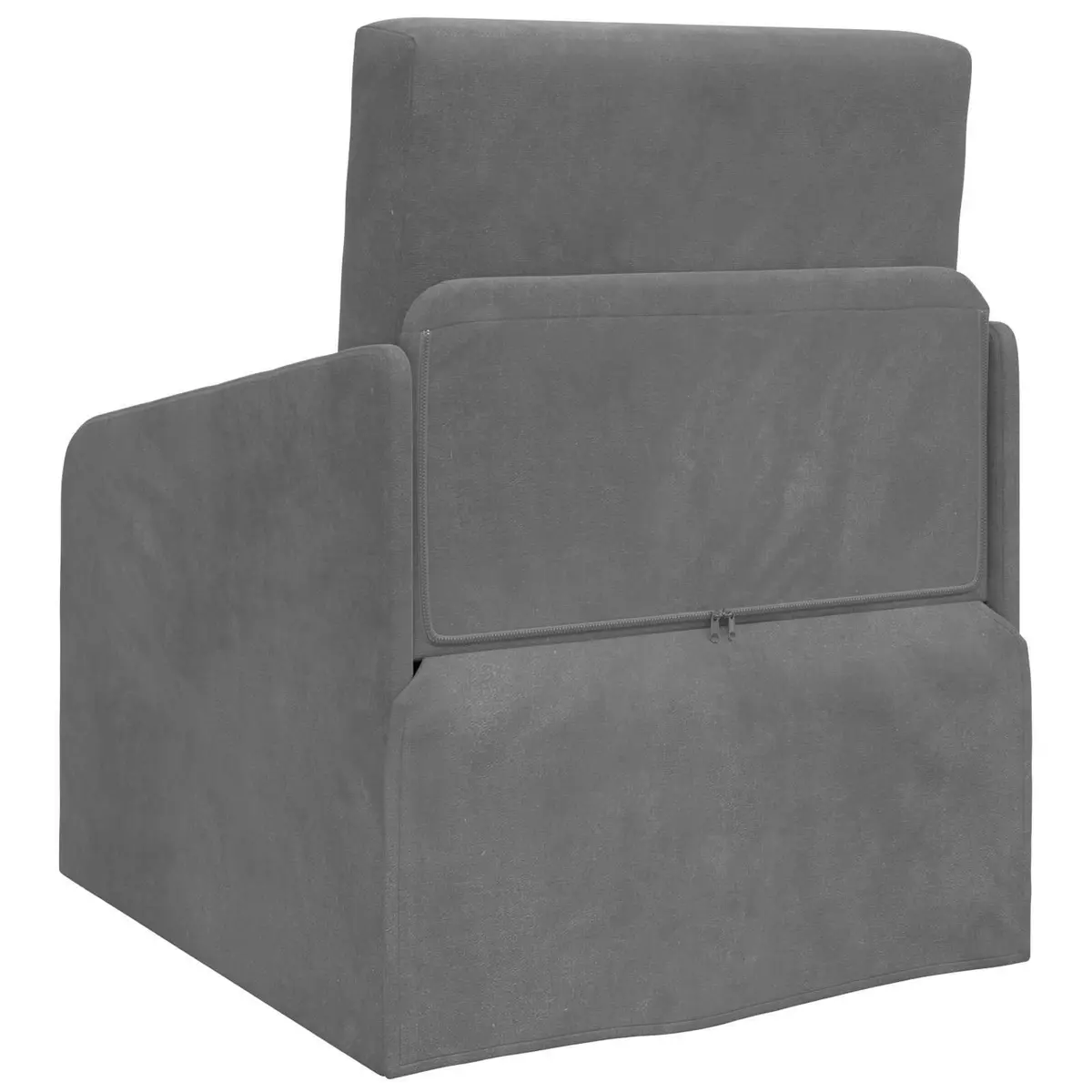 Modern Sofa Bed Grey Velvet Convertible Lounge Furniture Sleeper Couch Living