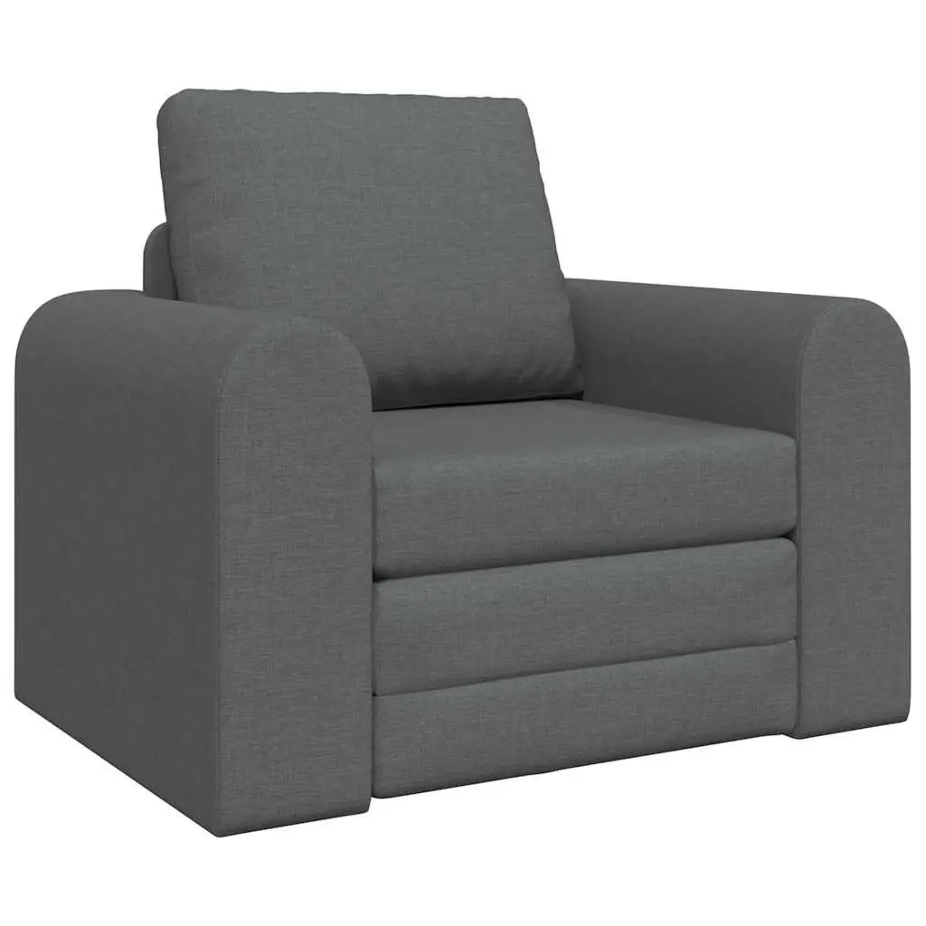 Sofa Bed Grey Convertible Floor Furniture Living Room Sleeper Couch Fabric