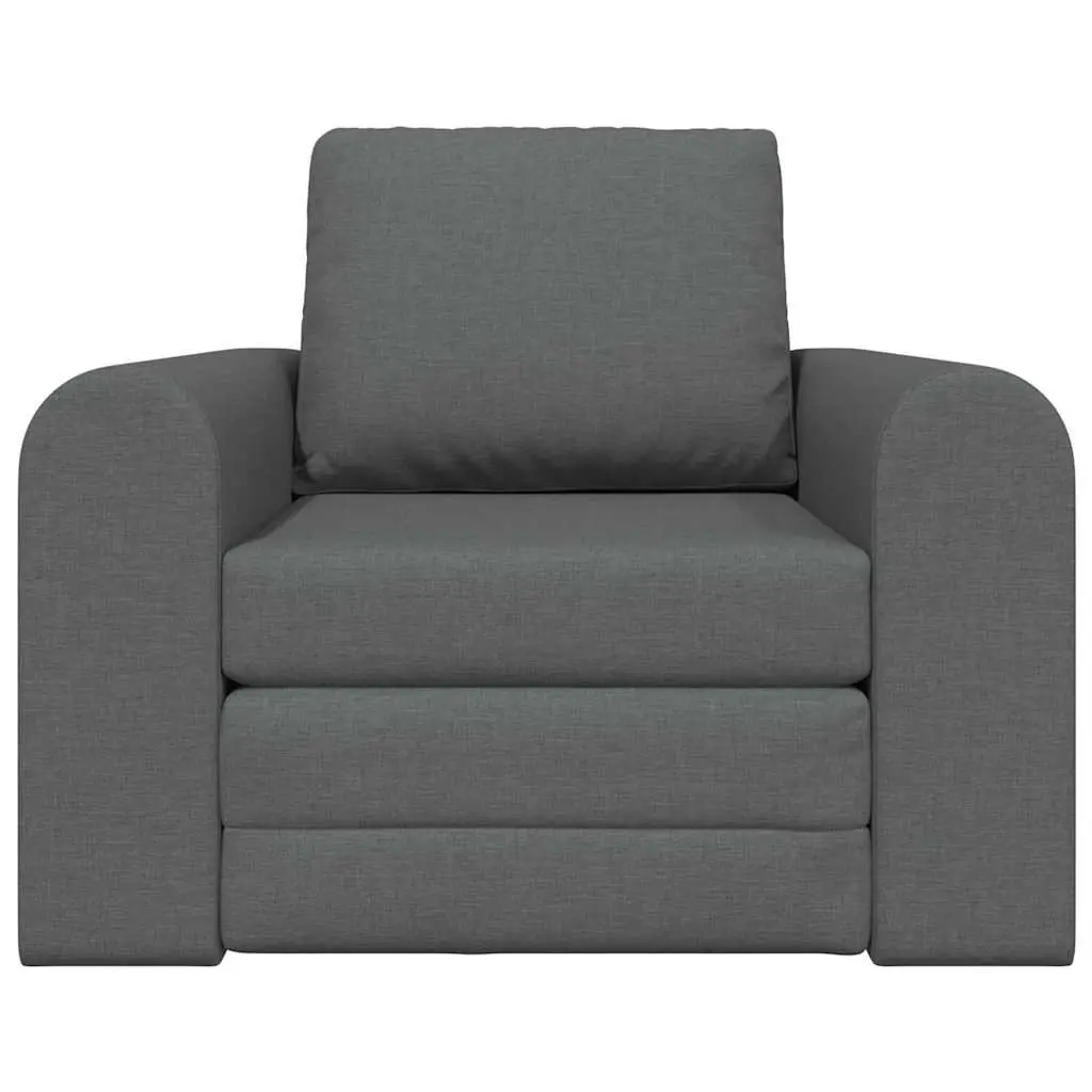Sofa Bed Grey Convertible Floor Furniture Living Room Sleeper Couch Fabric