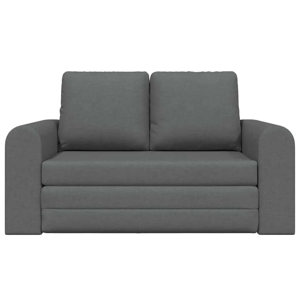 Grey Fabric Convertible Sofa Bed with Durable Build