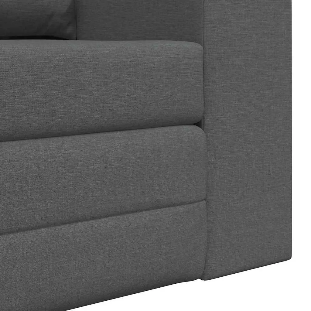 Grey Fabric Convertible Sofa Bed with Durable Build