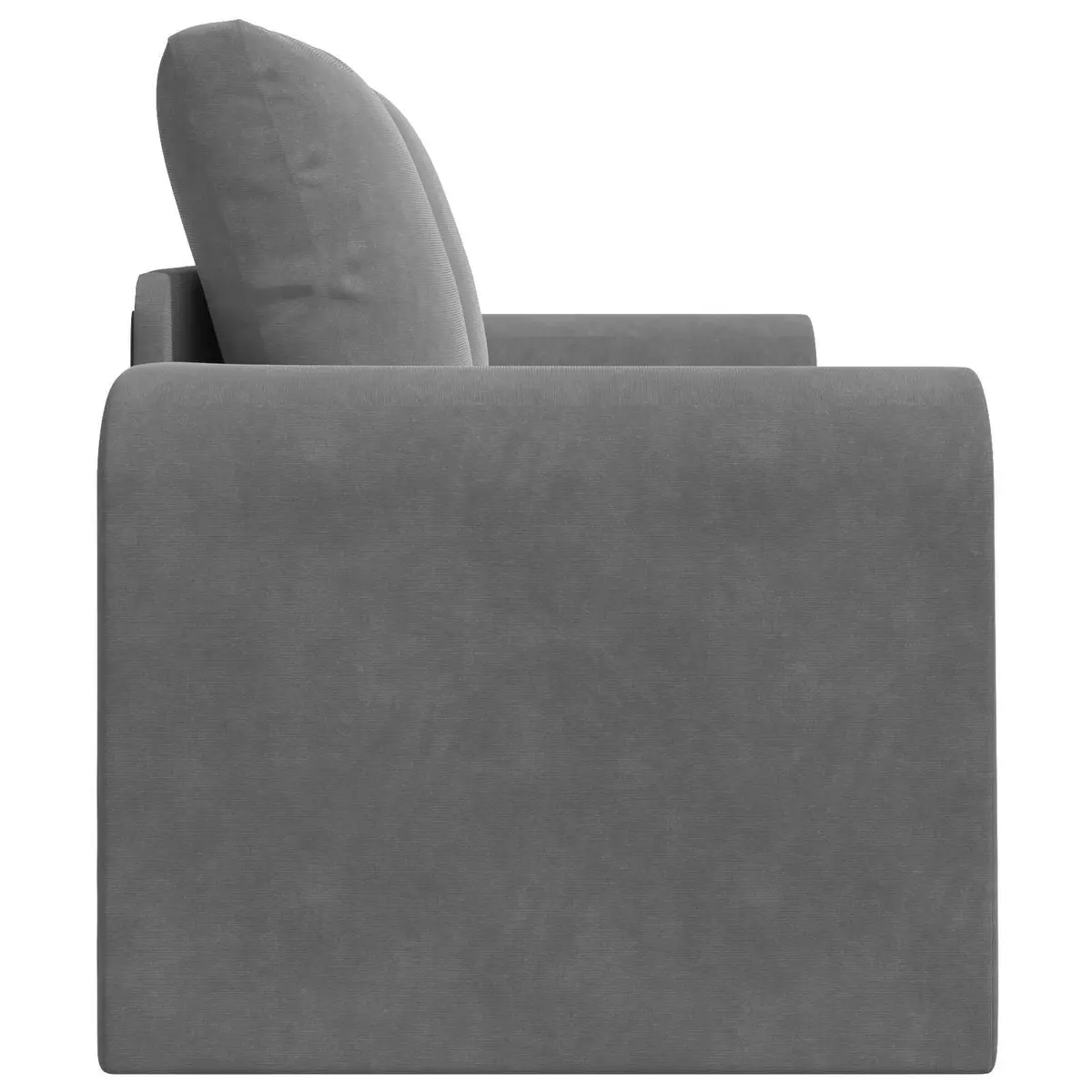 Grey Velvet Sofa Bed with Manual Adjustment 148x71x83cm