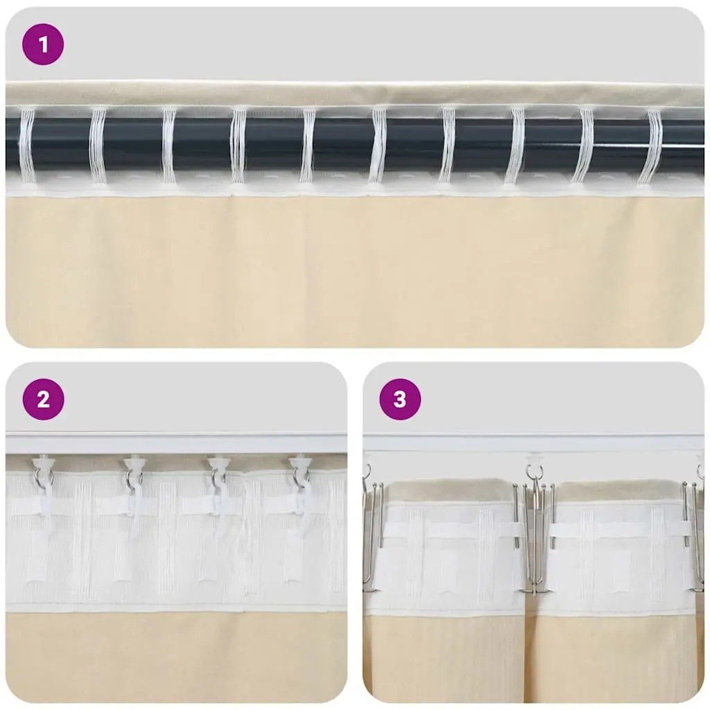 Blackout Curtains Velvet 140x260cm Black 2pcs
