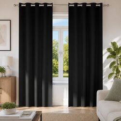 Quality Blackout Curtains with Rings 245 x 140 cm