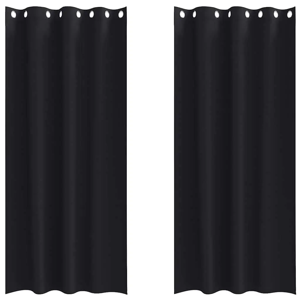 Blackout Curtains with Rings 245 x 140 cm