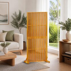 Freestanding Wooden Privacy Screen 180.5cm for Indoors & Outdoors